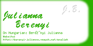 julianna berenyi business card